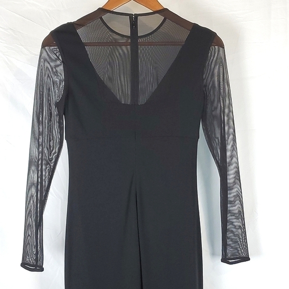 Kay‎ Unger Black Mesh Cocktail Dress - Picture 5 of 7
